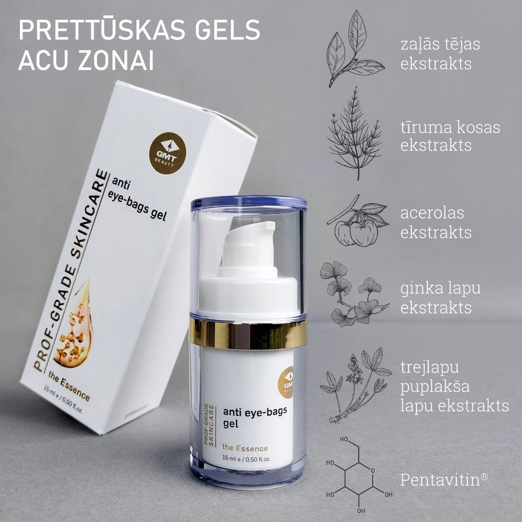 Prettūskas gels acu zonai (Anti eye-bags gel), 15ml