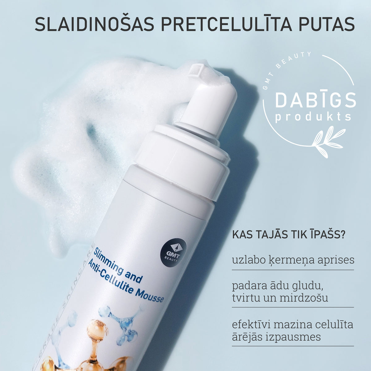 Slaidinošas pretcelulīta putas (Slimming and anti-cellulite mousse), 200ml