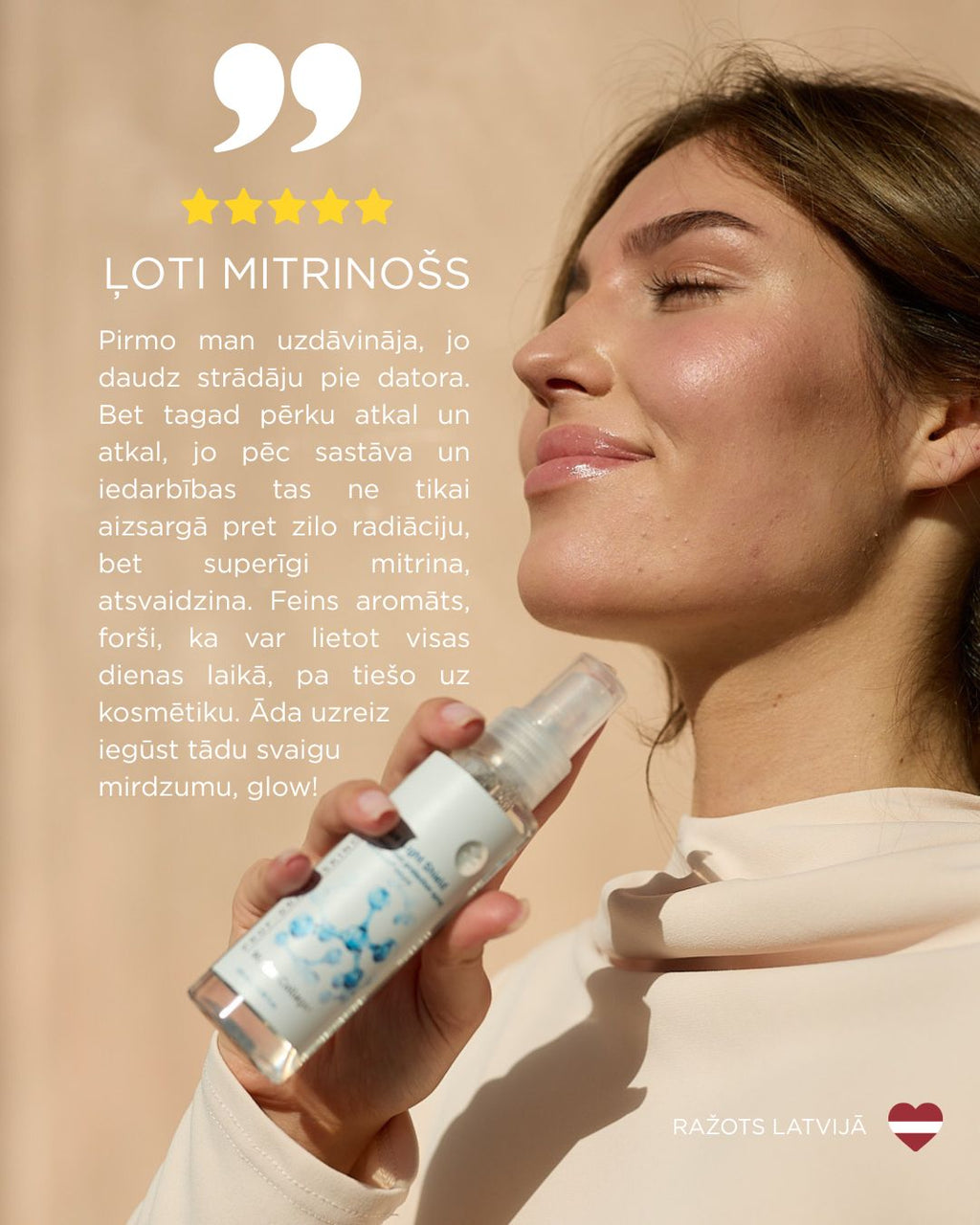 Aizsargājošs un mitrinošs sprejs ādai un matiem (Blue light shield), 100ml